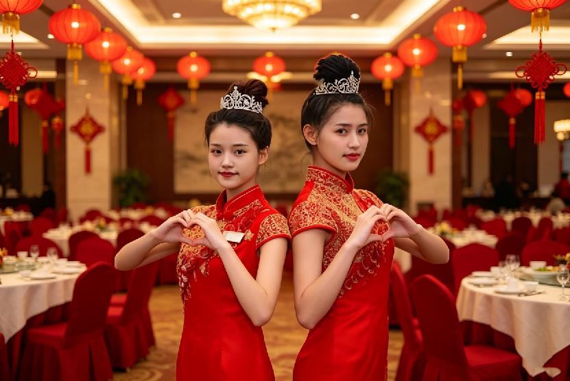 华纳万宝路公司客服礼宾团队在酒店前台整理仪容、准备迎宾接待